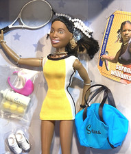 Rare Barbie Size Serena Williams American Champions 1999 US Open 11.5 Doll