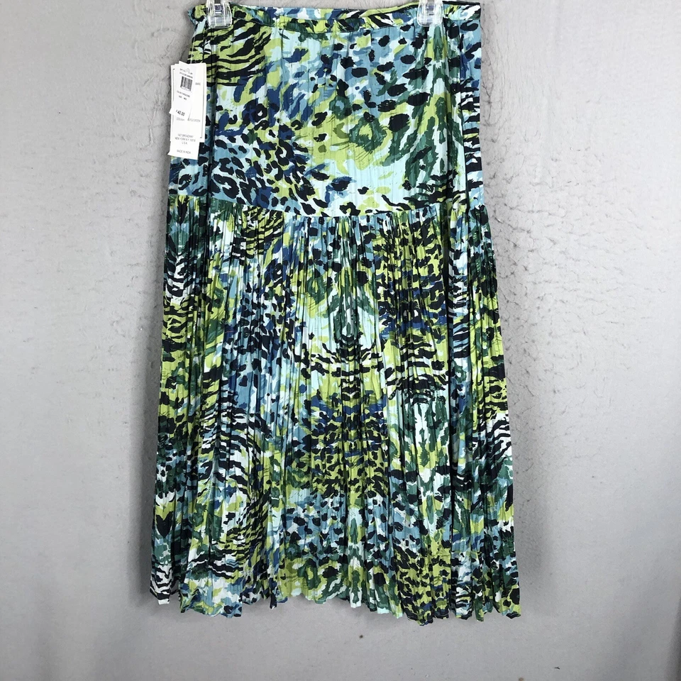 Falda De Colección New Direction Mujer Mediana Azul Niveles Boho Abstracto Escoba Palo NUEVO Foto 3 de 4