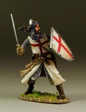 EAGLE MINIATURES CRUSADERS & SARACENS TEM003 TEMPLAR DEFENDING WITH SWORD