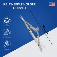 Kalt Needle Holder, Curved, overall length 14 cm