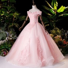 Lace Appliques Beading Pink Prom Dress Off The Shoulder Party Gown Lace Up Gown
