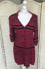 Size L Kimchi Blue Raspberry Pink Prairie Shirt Dress Tunic Urban Outfitters