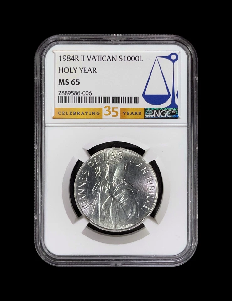 VATICAN CITY. 1984, 1000 Lire, Silver - NGC MS65 - JP2, Holy Year, Redemption - Image 2 of 4