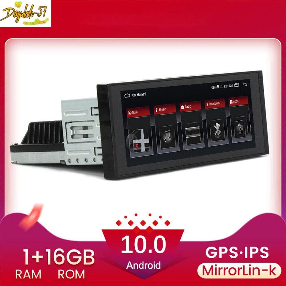 Radio estéreo para automóvil con pantalla táctil DIN única navegación GPS Android 10.0 nueva Foto 3 de 4