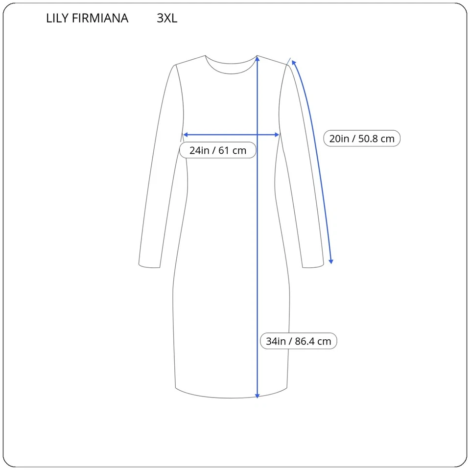 Lily Firmiana Womens Dress 3XL Plus Long Sleeve Mini Poly Blend Blue Paisley - Image 2 of 4