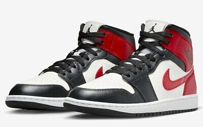 Nike Air Jordan 1 Mid Chicago White Red Black Toe BQ6472-160 Nike Air Jordan 1 Mid Chicago White Red Black Toe BQ6472-160