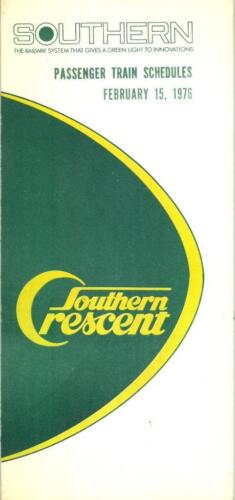 1976 Southern Railway passenger train timetable (February)