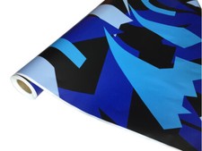 7,76�/m� Camouflage Autofolie 15m x 152cm Luftkan�le Schwarz Blau Himmel.b #34