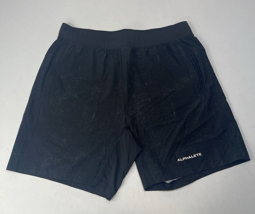 Alphalete Heathered Black Athletic Gym Shorts Size XL Mens Linerless