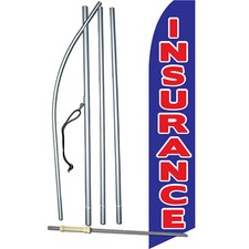 Insurance Blue Swooper Flag Kit