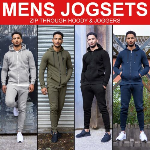 Męski pełny zestaw dresowy Zip Up Bluza z kapturem Bluza z kapturem Spodnie do joggingu Joggery By Enzo - Zdjęcie 1 z 56