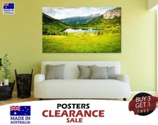 Scenic View Green Valley Austria 70x50cm Poster Prints