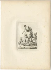 Pl. 9 Antique Horse Etching by Swébach (c.1820)