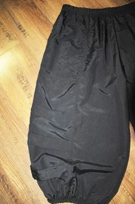 MY OBSESSION Lagenlook übergrosse Ballonhose Leiter-Bänder Nylon-Taft schwarz XXL,XXXL,XXXXL