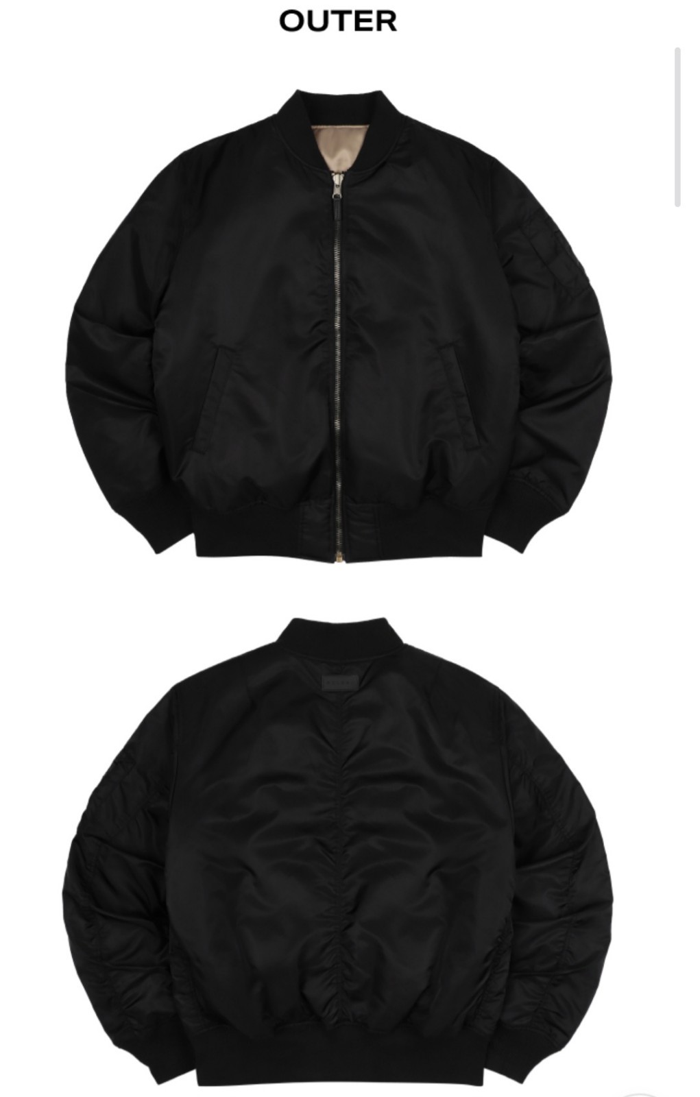 BTS JUNGKOOK Official GOLDEN Oversized Reversible Bomber Jacket