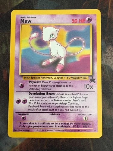 Pokémon TCG Mew Black Star Promo #8 2000 WOTC Vintage Pokemon Card LP