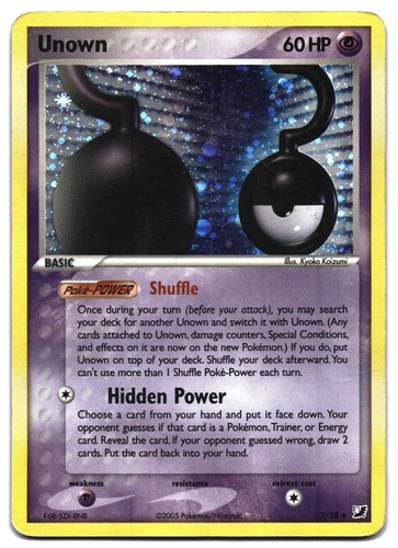 Unown ?/115 Rare Unseen Forces Pokemon Holo