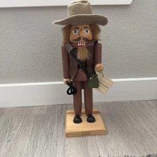 2008 Limited Edition 14" Western Cowboy Indiana Jones? Wood Christmas Nutcracker