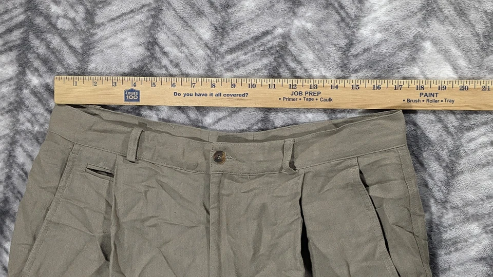 Giorgio Armani Dress Pants Le Collezioni Pleated Linen Blend Wide Leg Mens 34X27 - Image 3 of 4