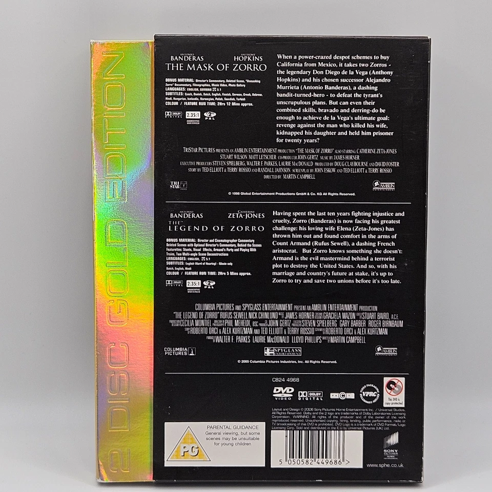 The Legend of Zorro & The Mask of Zorro (DVD)  2006    2 Disc Gold Edition - Image 2 of 4