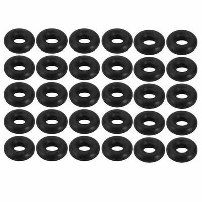 30pcs Black Nitrile Butadiene Rubber   O-Ring 1.9mm Inner Dia 1.8mm Width  KD *y
