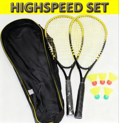 Highspeed Badminton Set inkl 5 Speed Balls Turbo beach rapid fast ball kom+