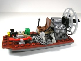2015 LEGO Airboat with Alligator/Croc and four minifigures from set #60069