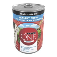 (6 pack PLUS Wet Puppy Food High Protein Soft Lamb & Long Grain Rice 13 oz Can 4.77 per gallon