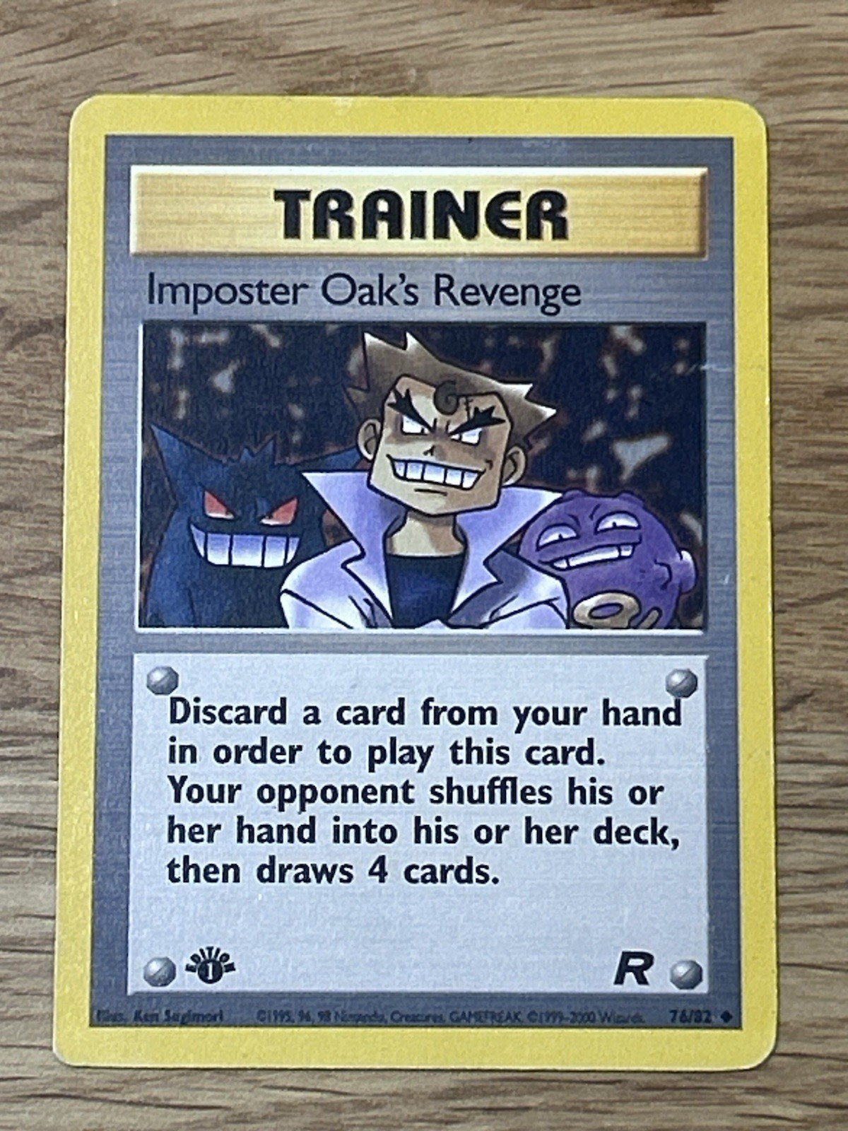Imposter Oak's Revenge 76/82 1st Edition Pokemon Team Rocket Gengar Cameo