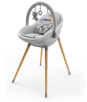 High Chair Kinderkraft FINI UP 2-in-1 Baby Seat with Tray Grey Brand New In Box