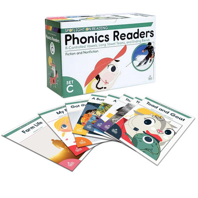 Carson Dellosa Spotlight on Reading Phonics Books Box Set C, 48 Nonfiction & Fic