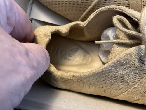 Hogan Suede Wave Lace Ups Flat Shoes Women’s 37 1/2 New In Box Italy - Picture 3 of 10