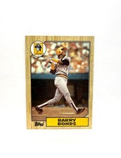 Barry Bonds 1987 TOPPS Rookie Card #320 Error - Excellent Condition. rookie card picture