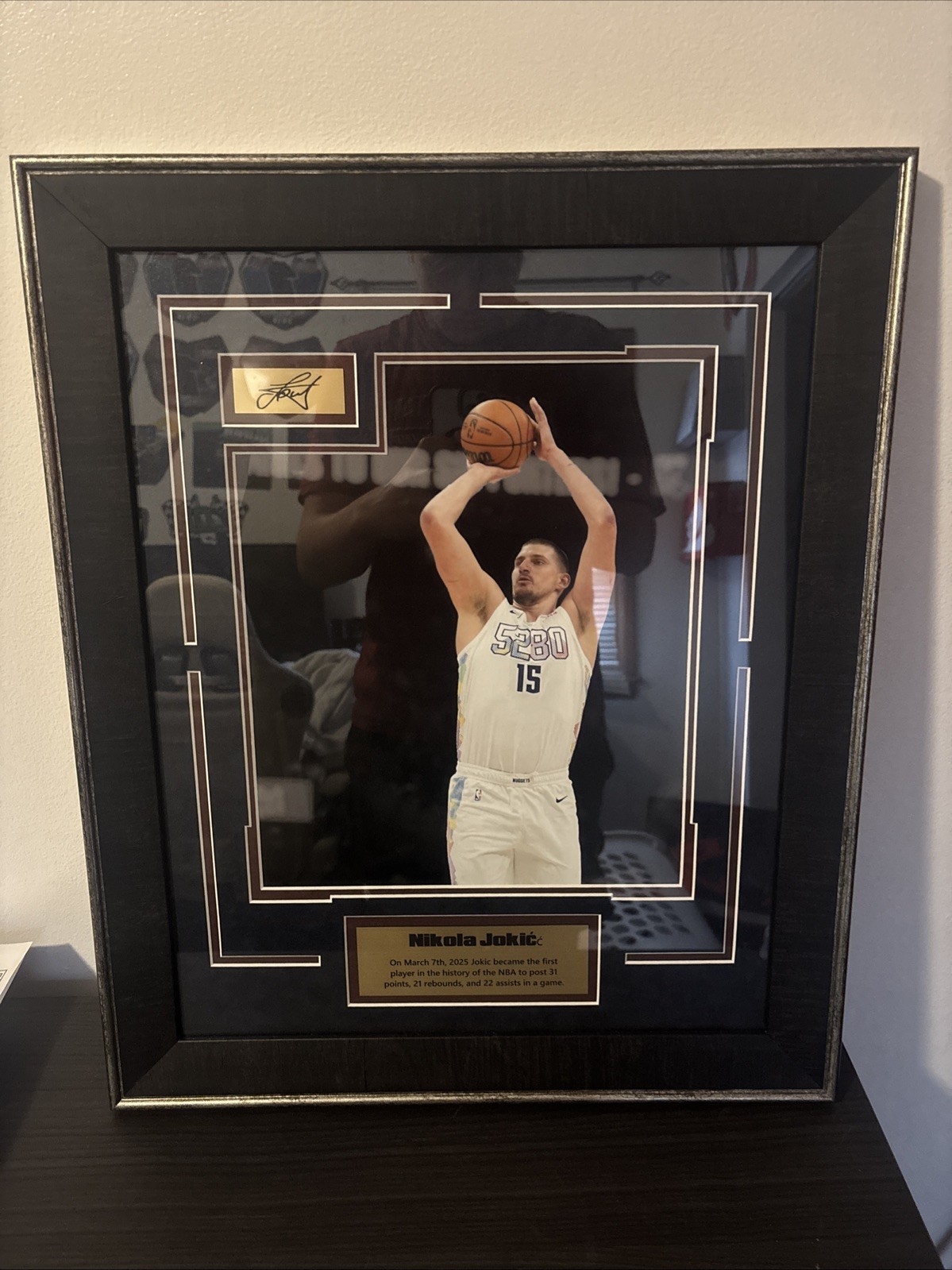 Nikola Jokic Autographed Signed Denver Nuggets 16x20 Basketball Photo JSA Certified 