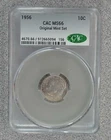 1956 Roosevelt Dime 10c Graded CAC MS66 Mint Set Toning (156)