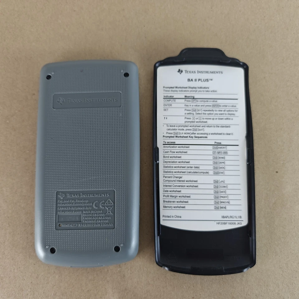 TEXAS INSTRUMENTS BA II Plus Financial Calculator Black - Image 4 of 4