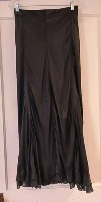 OOAK Unique vtg TIERED Slip Dress strapless Goth Witchcore Y2k SATIN Cotton Wm 8