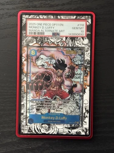 2025 One Piece OP11 EN Manga Alternate Art #118 Monkey D. Luffy PSA 10 GEM MINT
