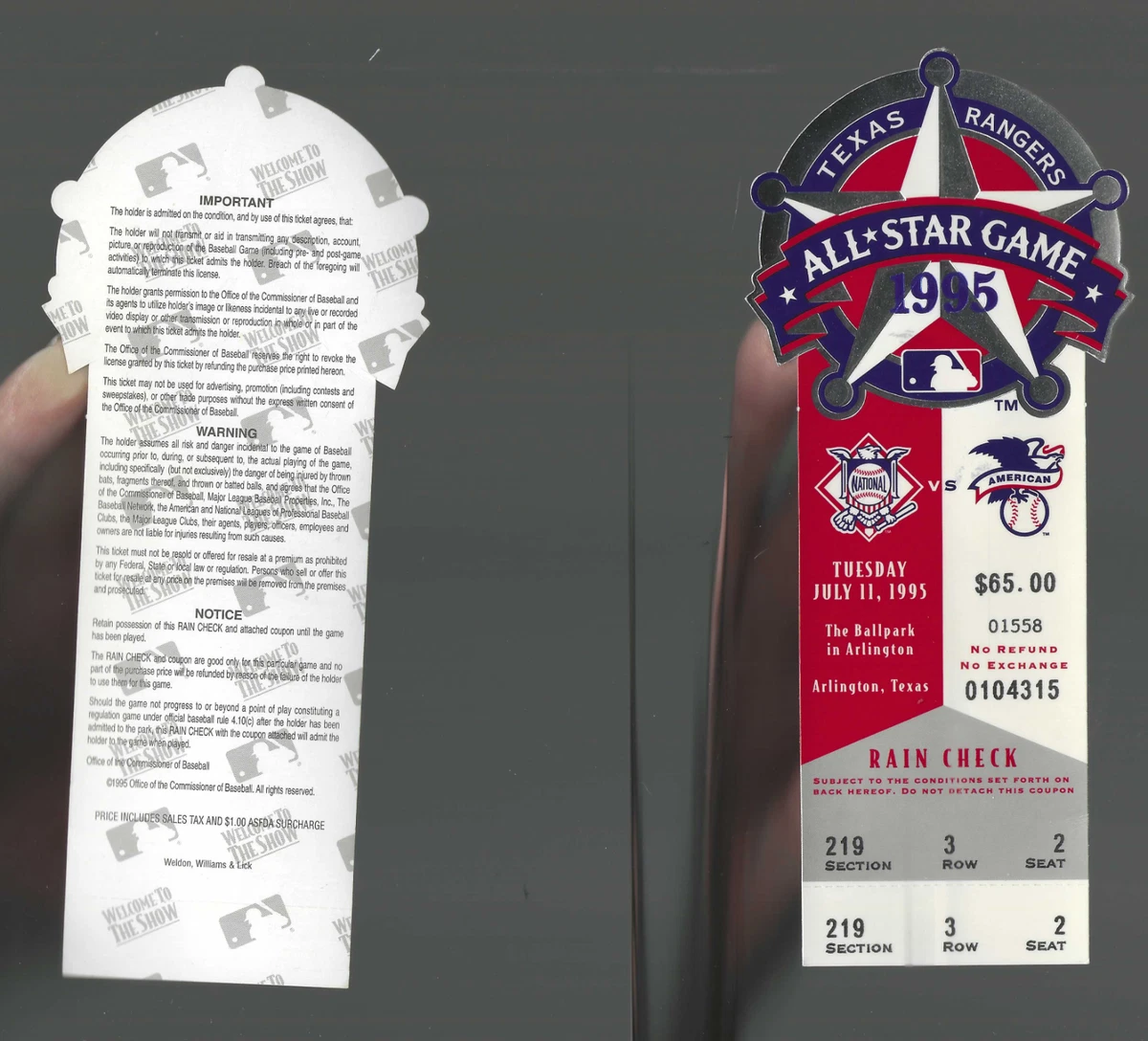 レア　ヴィンテージ ロールチケット 25+ Baseball 1995 Vintage Sports Ticket Stubs for sale | Updated