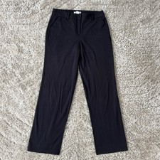 Liz Claiborne Sophie Pants Women Size 10 Black High Rise Straight Stretch Office