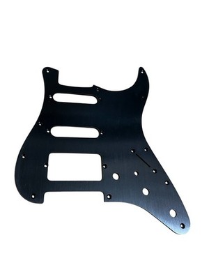 New Black Brushed Anodized Aluminum SSH Stratocaster Electric Guitar Pickguard 
