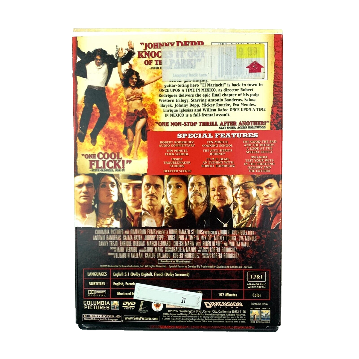 Once Upon A Time In Mexico (DVD, 2004) Johnny Depp Salma Hayek