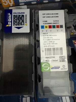 #ad GIP 3.00E 0.40 IC908 ISCAR 10 PCS $111.88