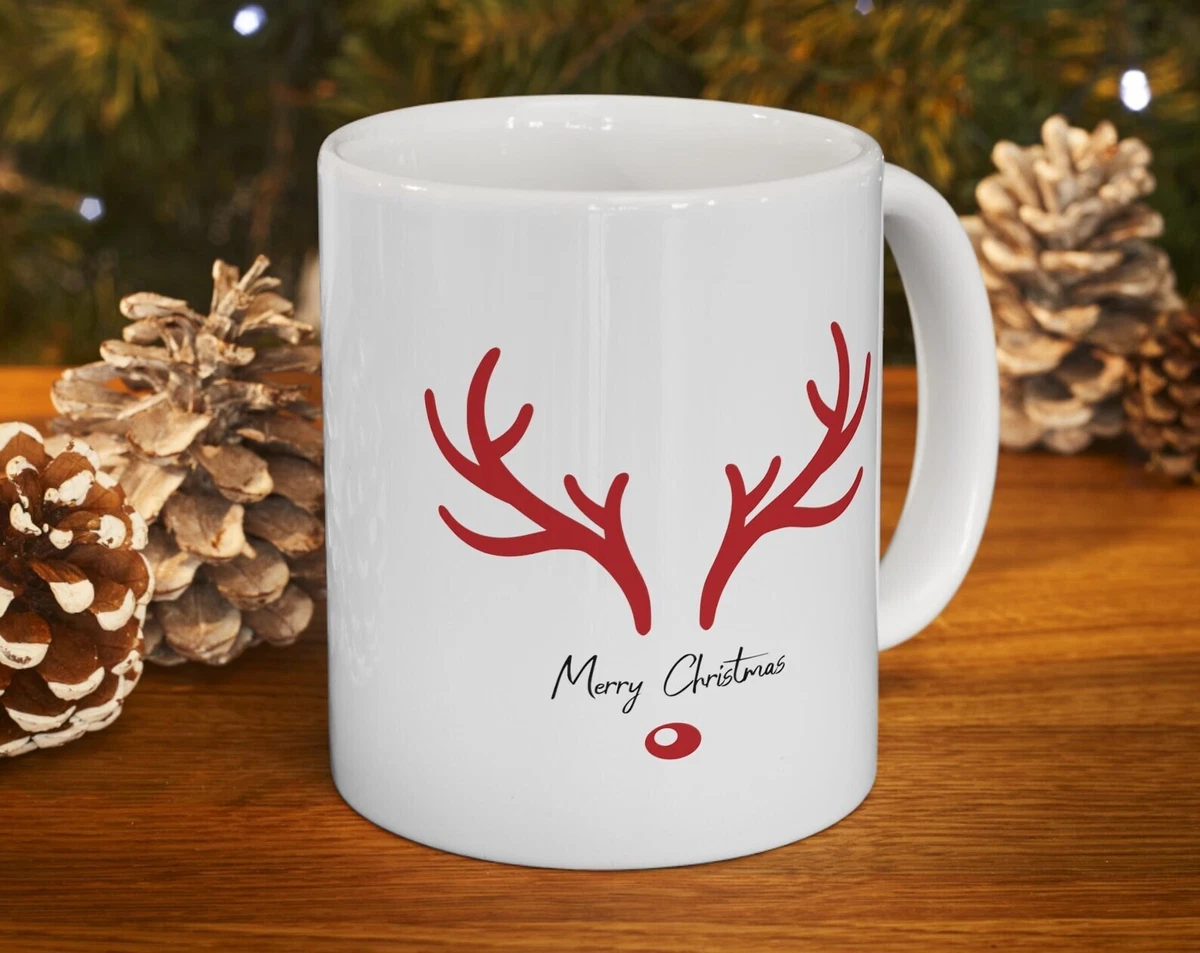 Mugs For Kids Hot Cocoa Mug Christmas Mug Reindeer Mug Secret Santa Gift Cute