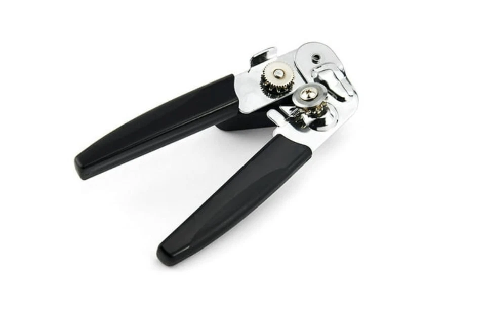 Abridor de lata Farberware Pro aço inoxidável cabo preto - Imagem 2 de 4