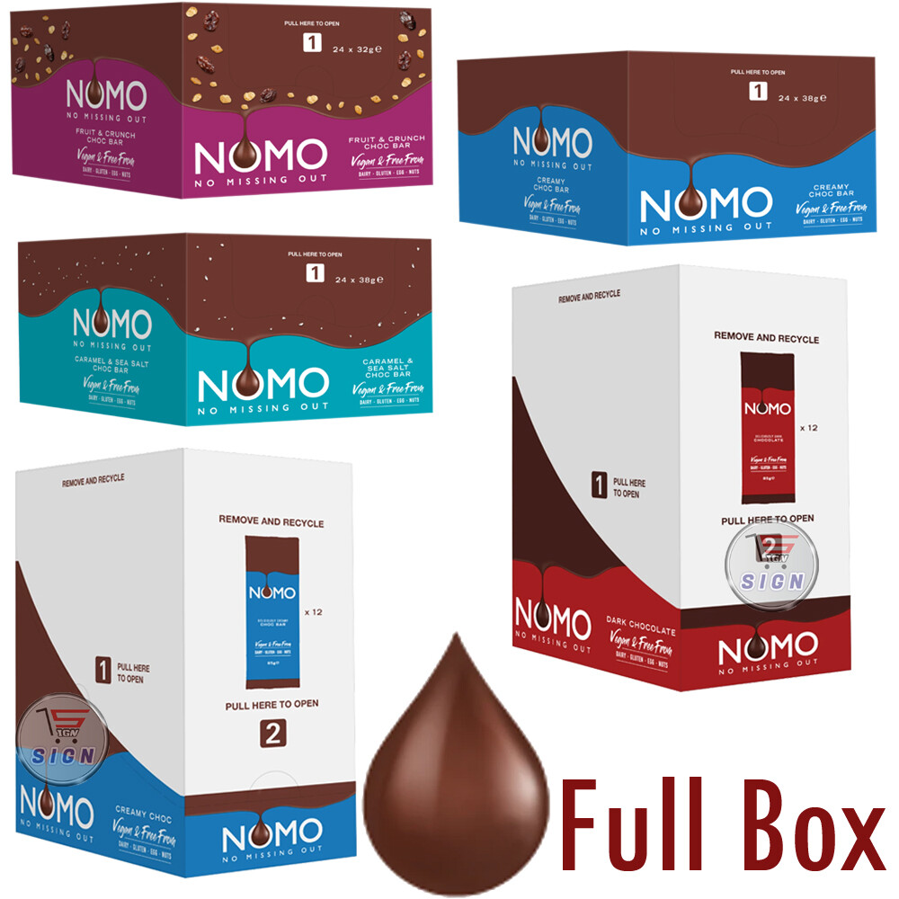 NOMO Cookie Dough Chocolate Bar, Vegan, Dairy-Free, Gluten