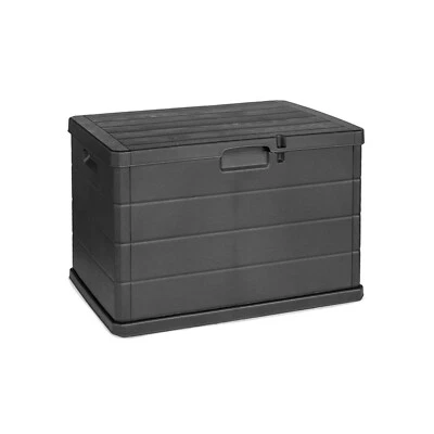 MOJAWO Kissenbox Auflagenbox Sitzbank für Gartenbox Gartentruhe Anthrazit 170L