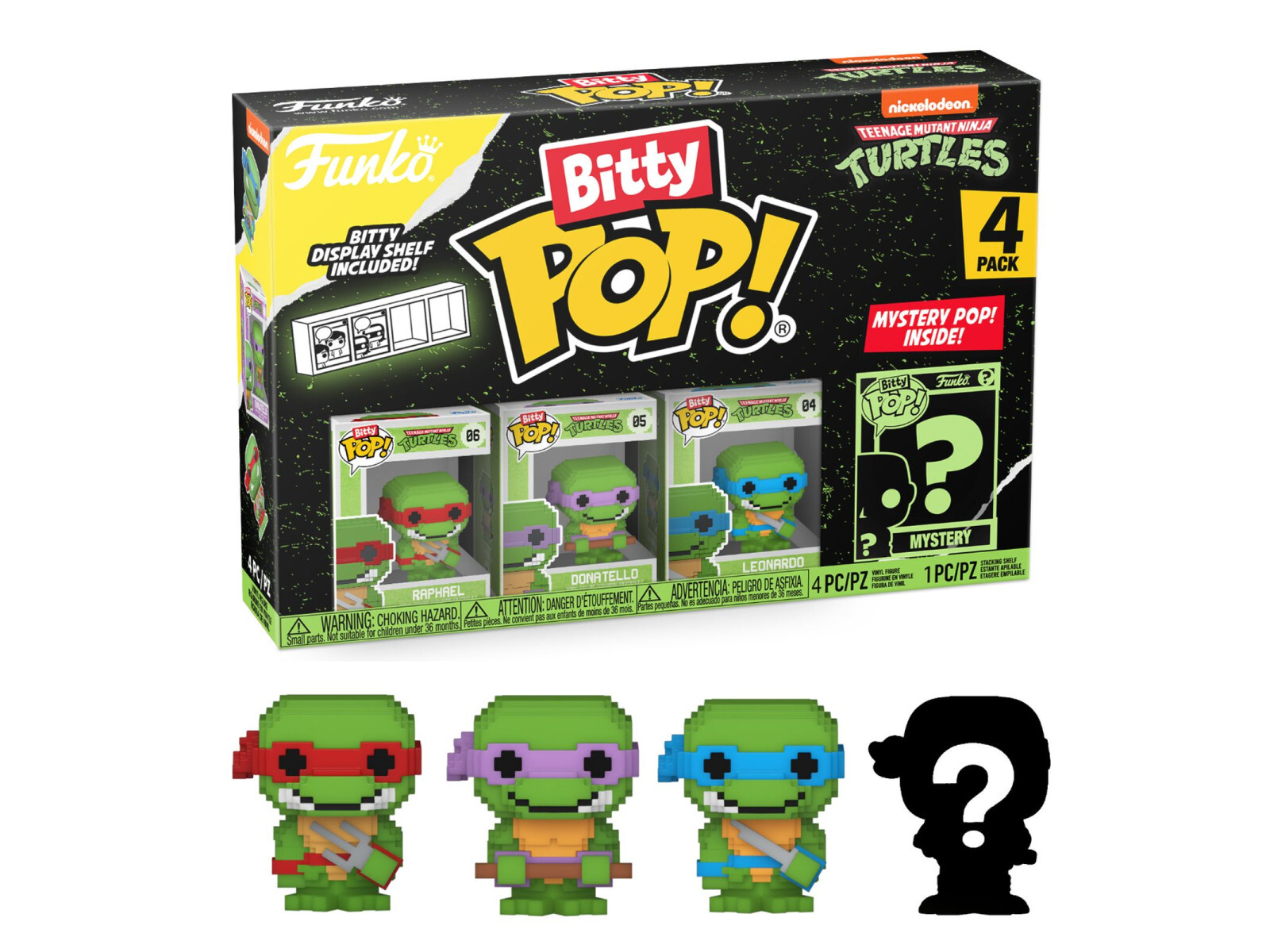 Funko - Bitty Pop - Figurines Teenage Mutant Ninja Turtles - Pack de 4 - Design 8-Bit - Image 2