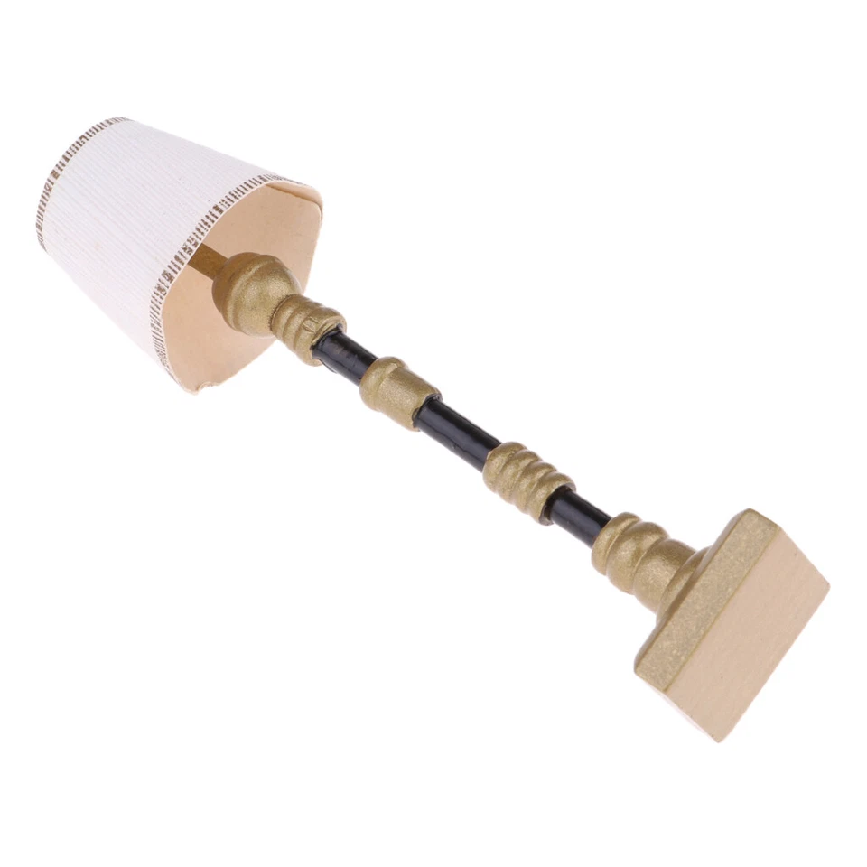 1:12 Mobili per casa delle bambole Paralume bianco Lampada da terra Modello - Immagine 4 di 4