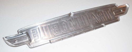 Vintage 1950's Trailmobile 24" Metal Emblem / Sign Airstream Semi Trailer - Picture 6 of 6